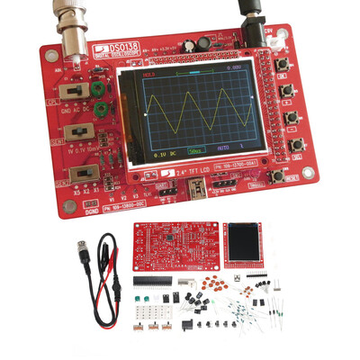 

DSO138 24" TFT Handheld Pocket-size Digital Oscilloscope Kit DIY Parts SMD Soldered Electronic Learning Set 1Msps