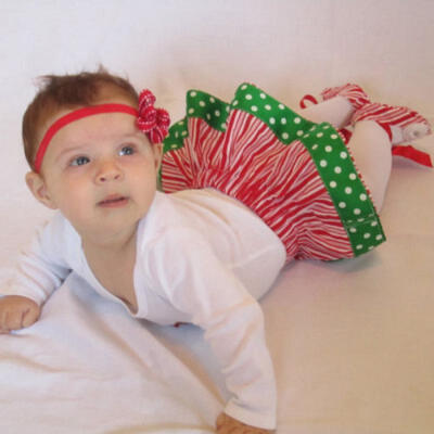 

USA Newborn Baby Girls Xmas Clothes Tops Romper BodysuitShorts Dress Skirts Set
