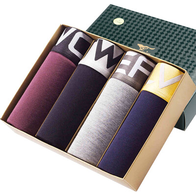 

Jingdong Supermarket seven wolves men&39s underwear men&39s blue essence sticky fiber breathable angle pants gift box D7002-4  four