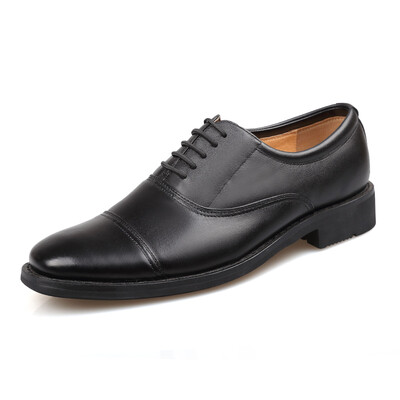 

Strongman CF-05-1 strong man three connector business dress shoes single business casual breathable leather shoes lace men's shoes black 39 yards
