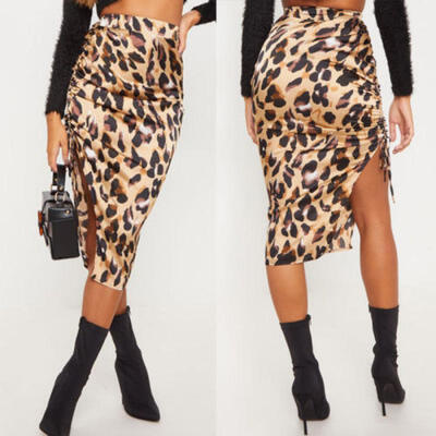 

Women Irregular Split Strap Hight Waist Maxi Skirt Beach Long Casual Boho Dress