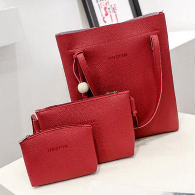 

US 3pcs Women Leather Handbag Shoulder Ladies Messenger Tote Bag Satchel Purse