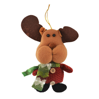 

UpperX Cartoon Doll Christmas Tree Ornaments Christmas Supplies Gift Cute Puppet BrownRed Elk