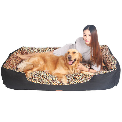 

Huapeng pet hoopet leopard small dog autumn&winter kennel cat nest Teddy VIP washable pet nest Alaska dog supplies 60CM