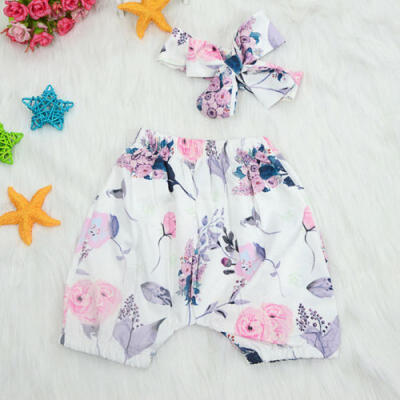 

3Pcs Newborn Baby Girl Floral Crop Top T-shirt Shorts Outfits Set Clothes Summer