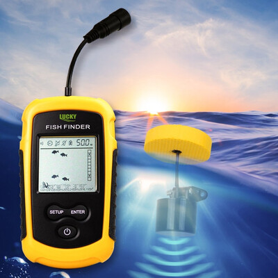 

Fish Finder Portable Wireless Sonar Sensor Transducer Detector Fish Finder 100m 200kHz green LED IPX4 Waterproof For Outdoor Fishi