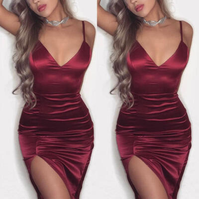 

Women Bodycon Slim Short Mini Dress Evening Cocktail Party Clubwear Pencil Dress