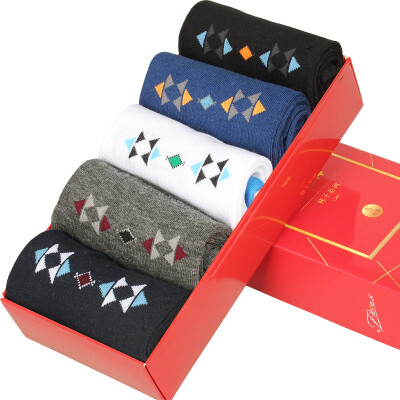 

Heng Yuan Xiang men&39s socks gift box men&39s sports socks autumn&winter in the tube cotton socks sweat 5 double gift box A116639