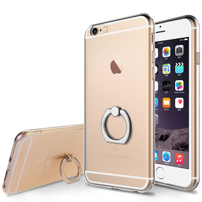 

KOOLIFE iPhone 6 / 6с 6s Apple, телефон оболочки защитный рукав мягкой оболочки кольцо пряжки кронштейн / 6 яблока прозрачная оболочка падение сопротивления творческий стенд строп отверстие