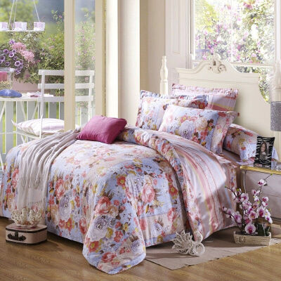 

SHENGWEI print cotton bed set/bed kit (duvetcover/bed sheet/pillowcase) 1.5m bed