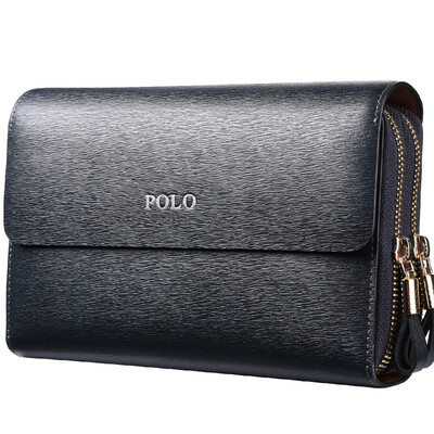 

POLO men large capacity cowhide hand bag business bag 50001-3 wealthy blue