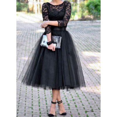 

Women Formal Long Lace Dress Prom Evening Cocktail Party Bridesmaid Wedding Gown