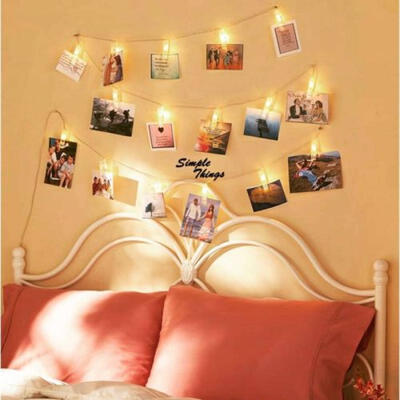 

102030pcs DIY Hanging Album Clip Kraft Paper Photo Frame Strings Rope Clips