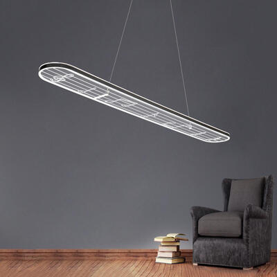 

Simple Creative White LED Pendant lamp Rectangular Shape for Office Room Dining Room Bedrooms