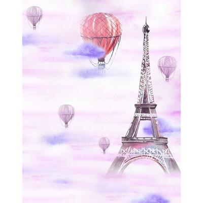 

Eiffel of cloud Photo Backdrop 57FT Vinyl Fabric Cloth Digital Printing Photo Background s-2308
