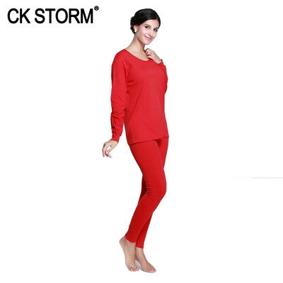 

CK STORM Womens Thermal Underwear Comfortable Cotton Round Neck