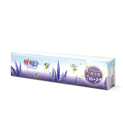 

Heart of India lavender series handkerchief 3 layers * 10 sheets * 12 bags C1112