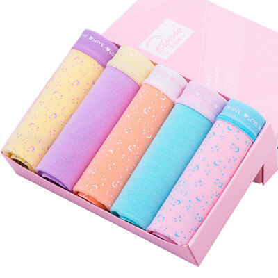 

[Jingdong supermarket] Arctic velvet NF14X25032-5 ladies underwear 5 mixed color gift box women's underwear pants women little little women's underwear L