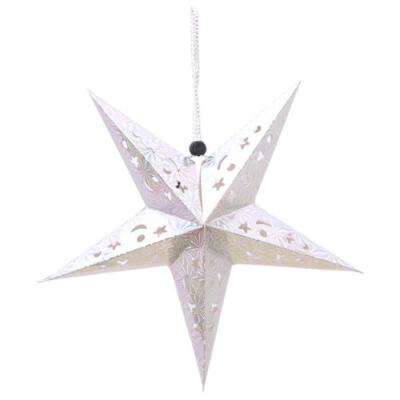 

Christmas Pentagram Lampshade Lantern Hanging decor Star Topper Ornament Party N