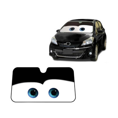 

Eyes Heated Windshield Sunshade Car Window Windscreen Cover Sun Shade Auto Sun Visor Car-covers UV Protection Yellow