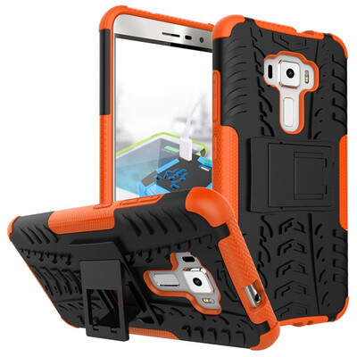 

Fivice Zenfone 3 ZE552KL 55 inch Case TPU anti-fall tire pattern back clip bracket phone case