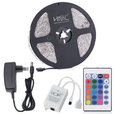 

HML 5M Waterproof 72W 5050 RGB LED Strip Light with 24 Keys Remote Control And EU Adapter