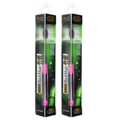 

LG bamboo salt black bristle toothbrush 2 pcs