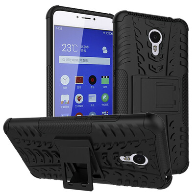 

MOONCASE Meilan Note 3 Дело Встроенная Броня Kickstand Hybrid Case Съемное 2 в 1 Противоударно Жесткий Прочный крышка чехол двухслойный для Meizu Meilan Note 3