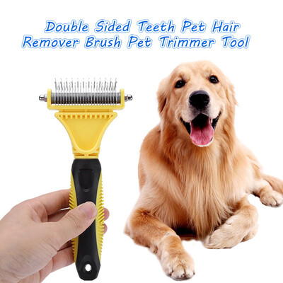 

Pet Grooming Tool Pet Hair Remover Brush Dog & Cat Hair Remover Double Sided Animal Hair Removal Tool