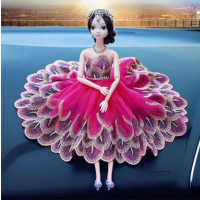 

1Pcs Beautiful Barbie Dolls Sweet decorative doll wedding special handmade Doll car interior display decorations accessories