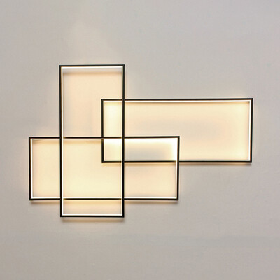 

Baycheer HL483477 High Bright Warm Light 1440"Wide Frame Led Indirect Wall Sconce Black Finish