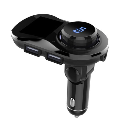 

Quelima BC28 FM Transmitter Wireless FM Modulator Wireless Radio Transmitter Hands-free BT FM Transmitter Tuner Modulator with Dua