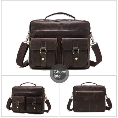 

135 Inch Men Vintage Leather Messenger Shoulder Bag Business Laptop Briefcase Handbag Retro Satchel Crossbody Pack