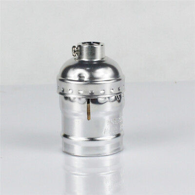 

E26 Silvery Aluminum Shell Antique Screw Edison Pendant Lamp No Switch Lamp Holder