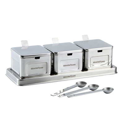 

Serafino Sonnie SERAFINOZANI 1810 stainless steel seasoning box three-piece dressing tank