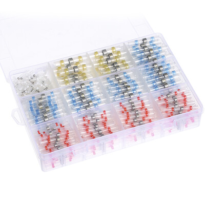 

500PCS Shrinkage Solder Sleeve Heat Shrink Tube Butt Terminal Wire Splice Connector H500-1