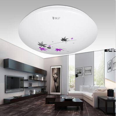 

Bao Li Huang LED Ceiling Light Simple Purple Maple Leaf Energy Saving Living Room Bedroom Study Kitchen Bathroom Terrace Ceiling Light 24W White White BX-168