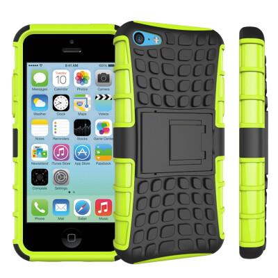 

Fivice iPhone 5C Case TPU anti-fall tire pattern back clip bracket phone case