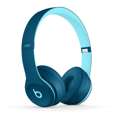 

Beats Solo3 Wireless Headset Bluetooth Wireless Headset Phone Headset Gaming Headset - Pop Water Blue MRRH2PAA