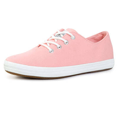 

Backrest Warrior summer new shoes pure color flat with students canvas shoes girls flat bottom small white shoes low shoes casual shoes WXY-803T pink 36