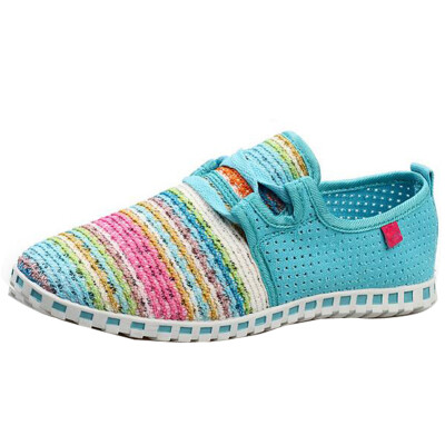 

Women espadrilles Comfort Ballet Flat Boat Shoe Slip On Canvas Knitt Loafer