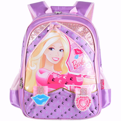 

Barbie (Barbie) female paragraph cute cartoon light simple backpack primary school student bag BB8033B-purple