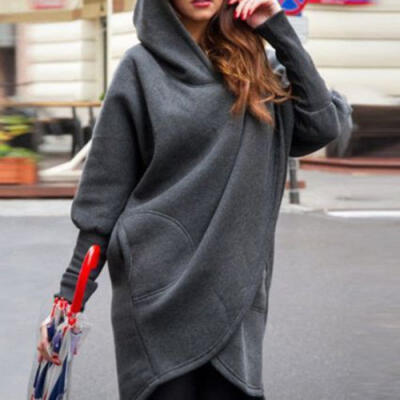 

Women Hooded Long Sweatshirt Pullover Hoodie Sweater Casual Loose T Shirt Top