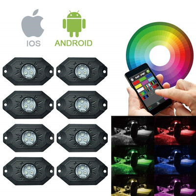 

8pcs bluetooth controller rgb led rock light