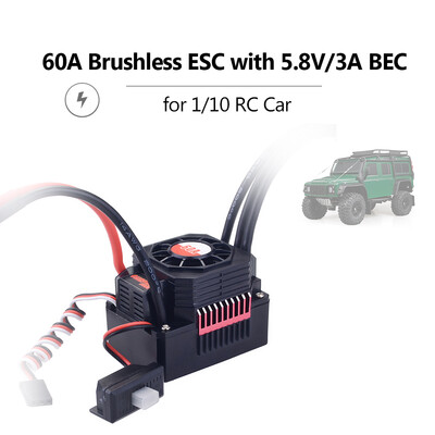 

SURPASS HOBBY 60A Brushless ESC Waterproof Electronic Speed Controller for 110 RC Car Truck Off-road