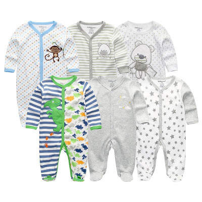 

6PCS Cartoon Unisex Baby Girl Clothes Cotton Jumpsuit Baby Rompers Babywear Newborn Baby Boy Clothes Bebe Girls Clothing Sets