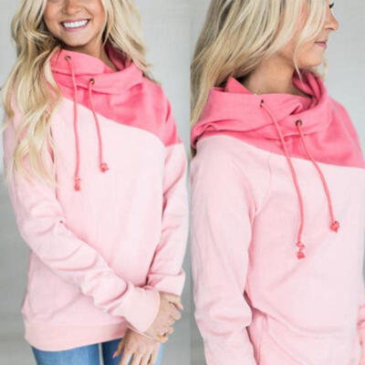 

Fashion Womens Plain Hoodie Sweatshirt Pullover Hooded Sweater Coat Casual Tops