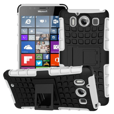 

Fivice Nokia Lumia 950 Case TPU anti-fall tire pattern back clip bracket phone case