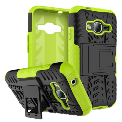 

Fivice Samsung J1 Mini PrimeJ106 Case TPU anti-fall tire pattern back clip bracket phone case