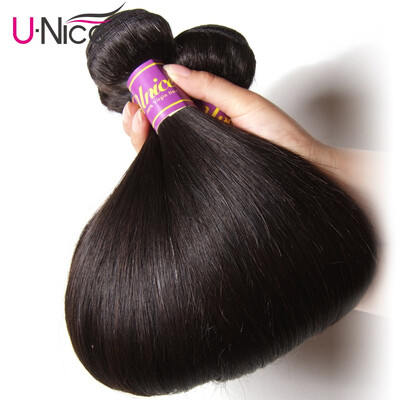 

UNice Hair Brazilian Human Virgin Hair Straight 3 Bundles Free Shipping